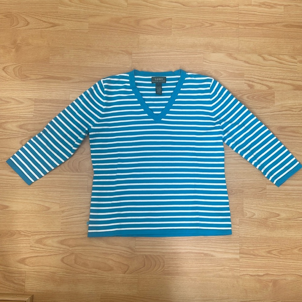 Lauren Ralph Lauren V-Neck Sweater Size Large